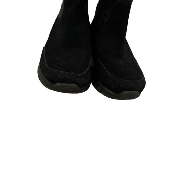 LANDS END Women's Black Quilted Suede All Weather Mid-Calf Zip Boots Size 7.5 B - Picture 4 of 15